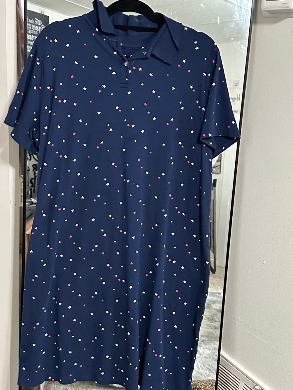 croft & barrow Navy Polo Shirt with Red & White Stars dress